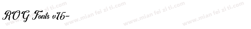 ROG Fonts v15字体转换